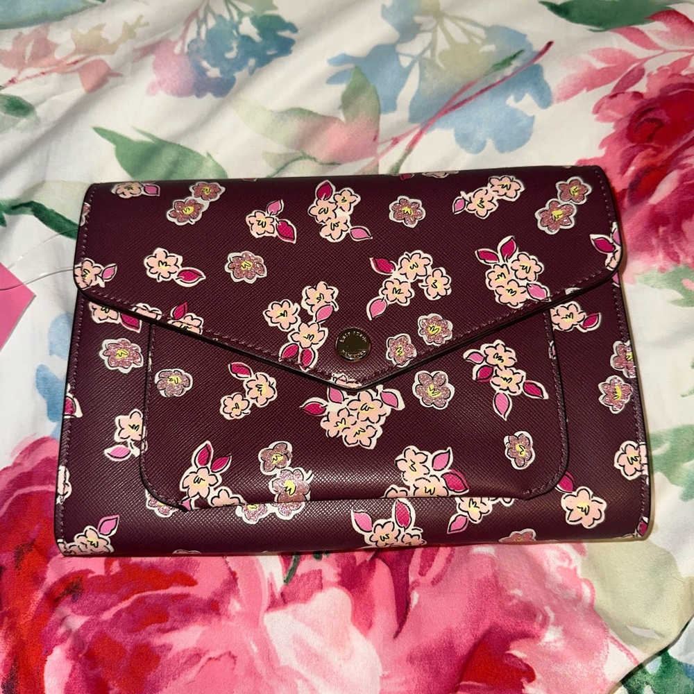 Kate Spade Burgundy Floral Crossbody